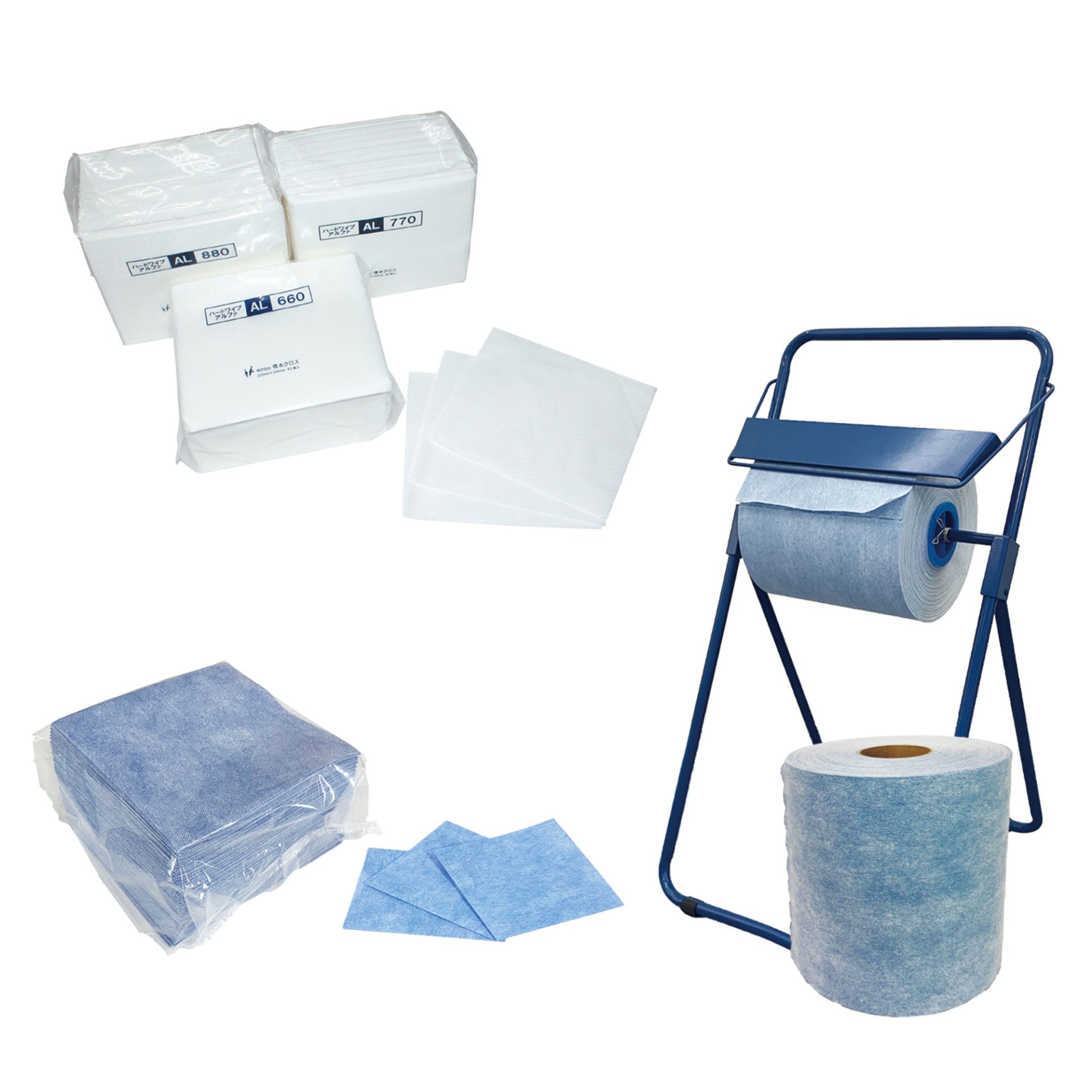 橋本クロス ハードワイプアルファ 4ツ折 300×340mm 60枚/袋 AL770 1箱(18袋) 橋本クロス ハードワイプアルファ 4ツ折 300×340mm 60枚&frasl;袋 AL880 1